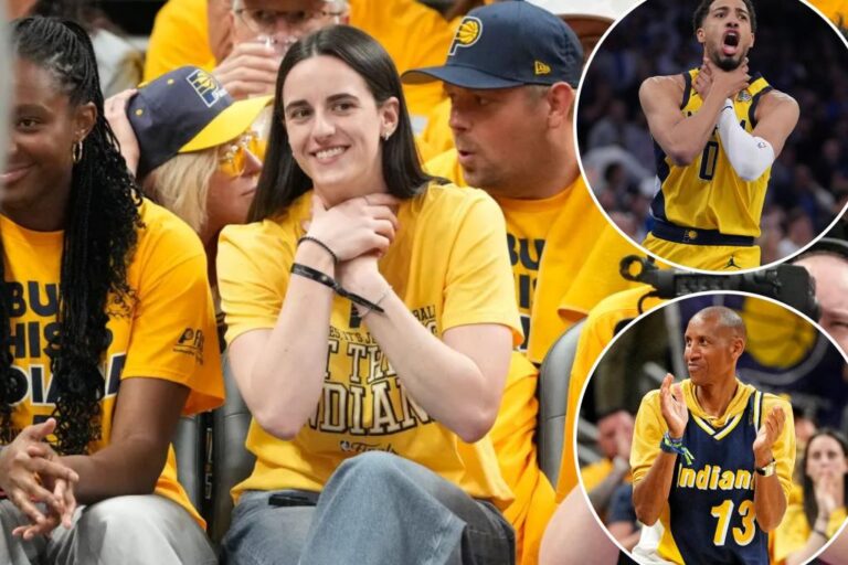 Caitlin clark celebrates victory with bold choke gesture in game
