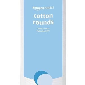Cotton rounds for makeup removal and skincare, hypoallergenic, 100 count