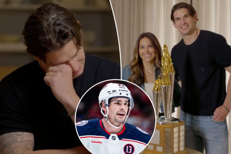 Gaudreau's wife delivers surprise nhl award to monahan
