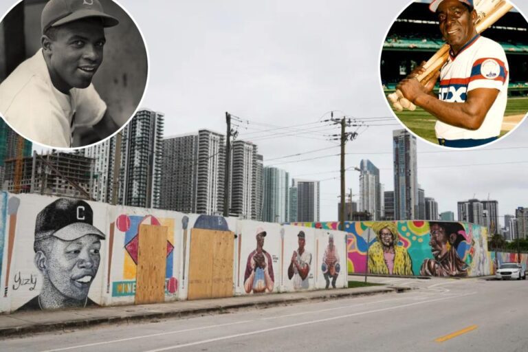 Mural tribute to robinson and minoso vandalized in miami