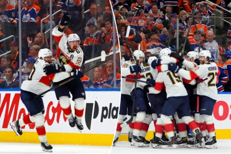 Panthers triumph in double ot to dominate oilers in game