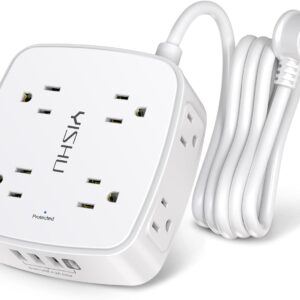 Surge protector power strip with usb ports and 6ft cord