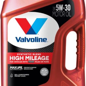 Valvoline maxlife high mileage 5w 30 synthetic blend oil 5 qt