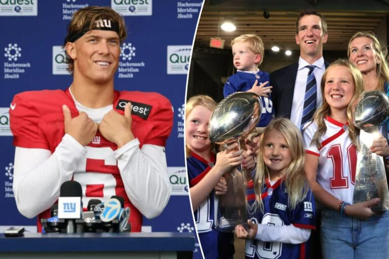 Eli Manning’s Son Channels Jaxson Dart for Halloween Fun