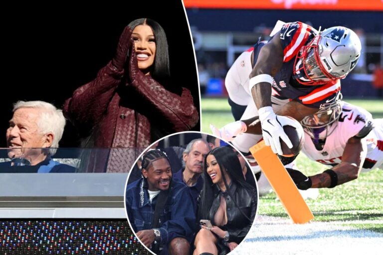 Cardi B Celebrates Stefon Diggs Alongside Robert Kraft