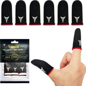 Gaming Finger Sleeves - 6 Pack, Super Thin, Touchscreen Compatible
