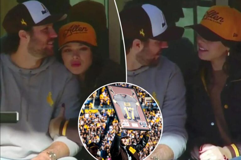 Josh Allen and Hailee Steinfeld Share a Special Moment at Jersey Retirement Ceremony