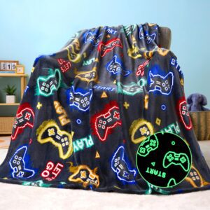 Glow-in-the-Dark Gaming Blanket for Kids