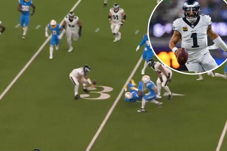 Hurts’ Double Trouble: A Turnover Mishap Against the Chargers