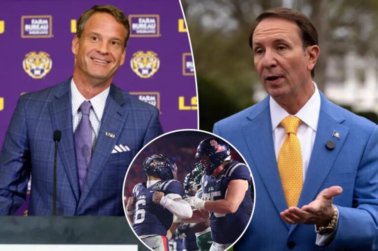 Kiffin’s Surprise Appearance at Ole Miss Playoff Game with Louisiana Governor