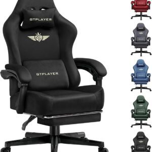 GTPLAYER Big & Tall Gaming Chair with Pocket Spring Cushion
