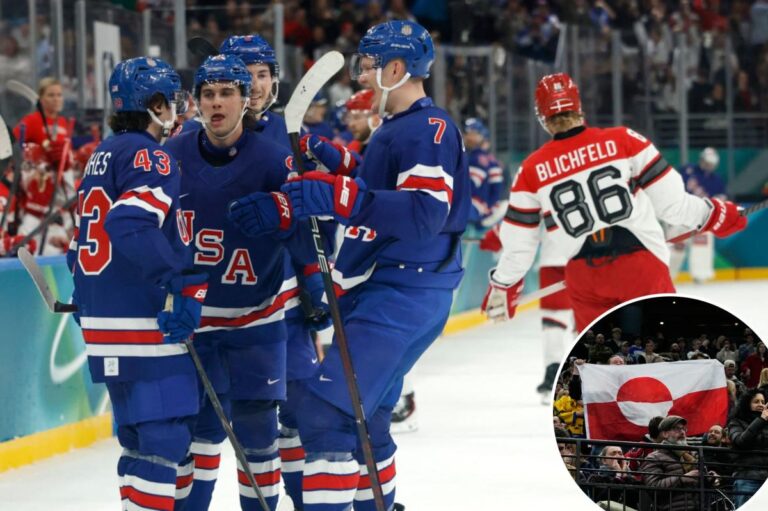 Greenland Flag Shines as USA Triumphs Over Denmark in 2026 Hockey Showdown