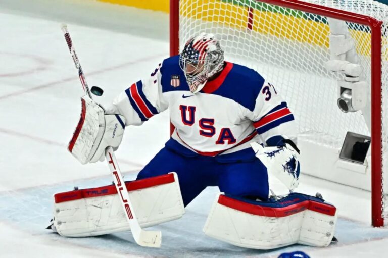 Hellebuyck’s Skill Props Up Team USA Against Sweden