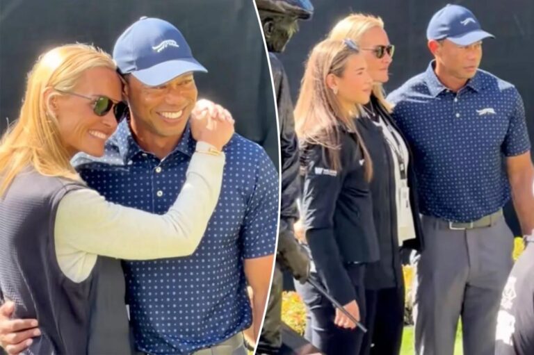 Tiger Woods and Vanessa Trump Share a Moment at Genesis Invitational
