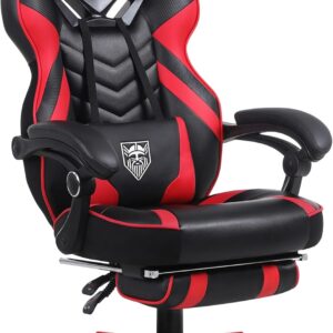 Vonesse Deluxe Gaming Chair with Footrest and Massage