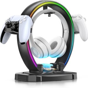 KDD RGB Gaming Headphone Stand with Light Modes