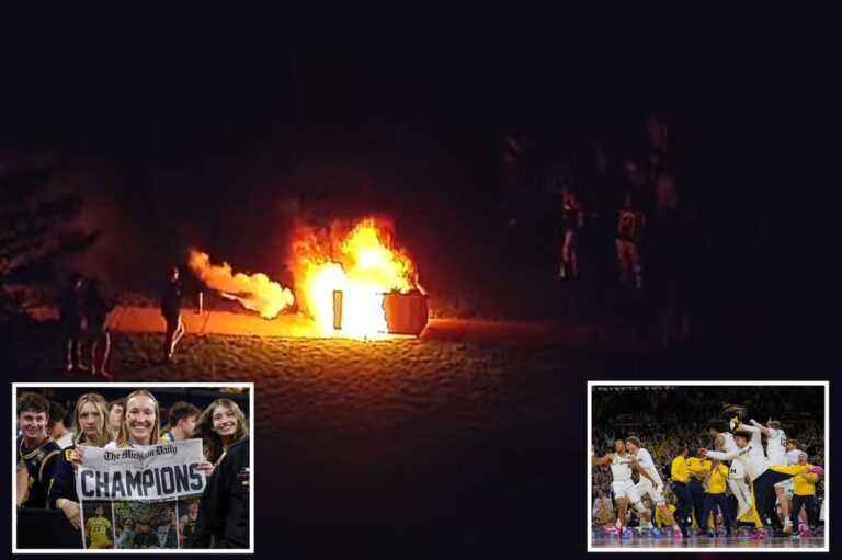 Celebration Inferno: Michigan Fans Ignite Festivities After Championship Win