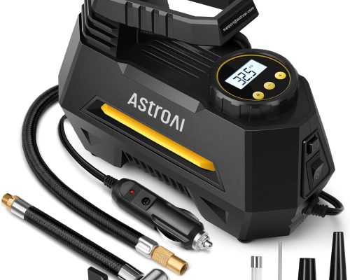 AstroAI Portable Tire Inflator with LED Light and Digital Gauge