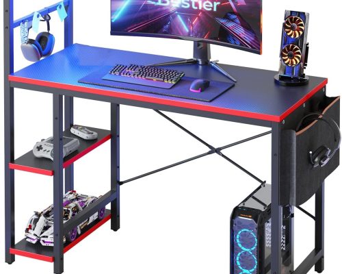 Bestier LED Gamer Desk 44" with Storage