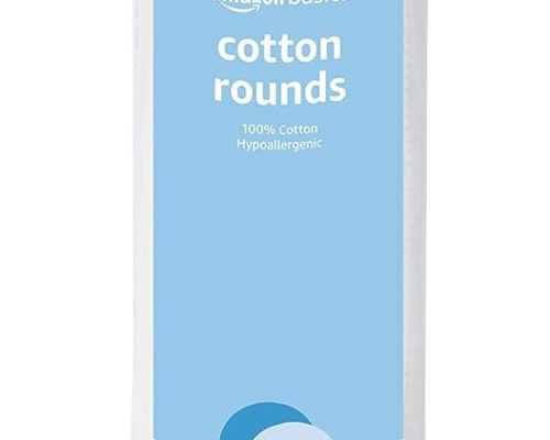 Cotton rounds for makeup removal and skincare, hypoallergenic, 100 count