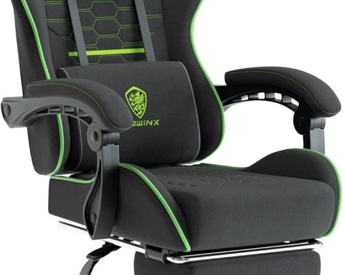 Dowinx Massage Gaming Chair with Headrest and Footrest