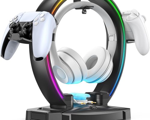 KDD RGB Gaming Headphone Stand with Light Modes