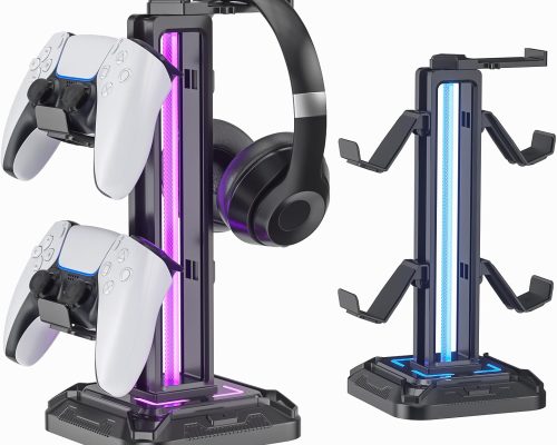 KDD RGB Gaming Headset Stand with Controller Holder