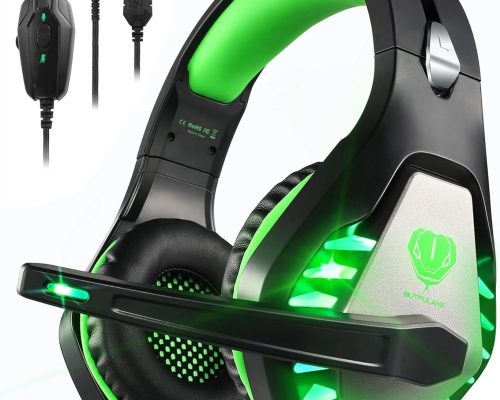 Multiplatform Gaming Headset with LED and Noise Cancellation