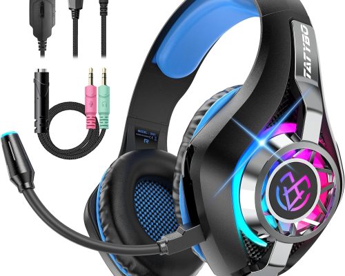 Versatile Gaming Headset with Noise-Canceling Mic