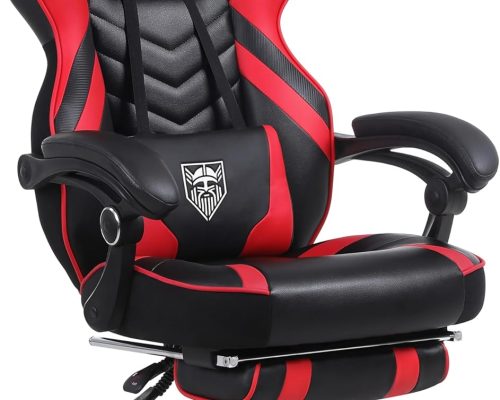 Vonesse Deluxe Gaming Chair with Footrest and Massage