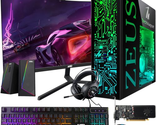 Zeus Pro Gaming PC Bundle with 24" Curved Monitor